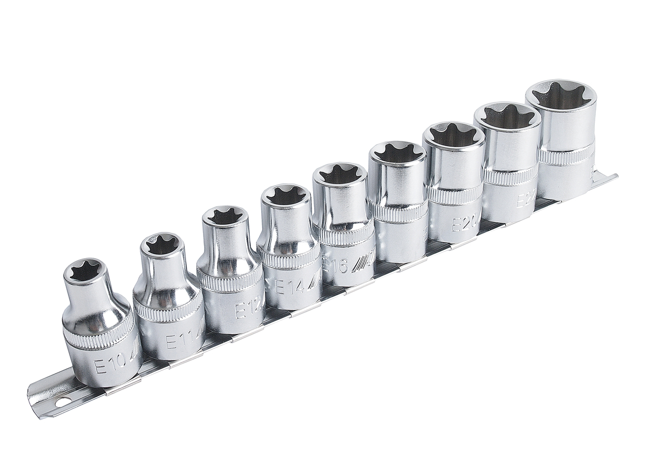 Набор головок торцевых 1/2" TORX Е10-Е24 9 предметов JTC